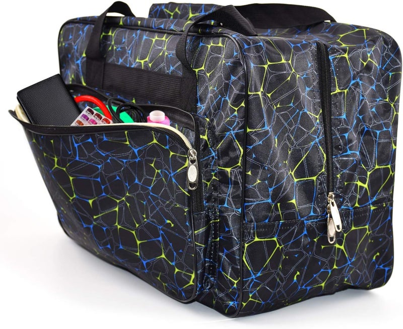 TLBTEK Black Sewing Machine Carrying Case,Universal Canvas Carry Tote Bag,Portable Padded Storage Dust Cover with Pockets for Sewing Machine - Image 5
