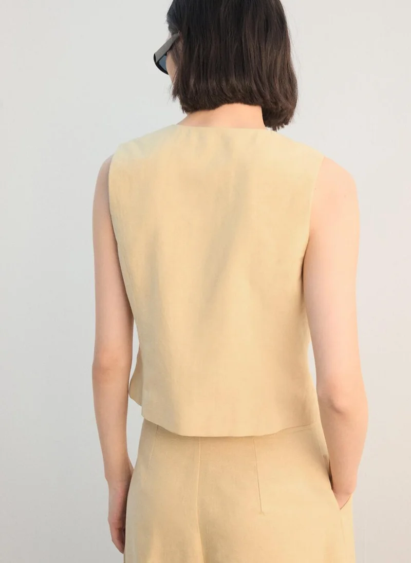 MANGO Fitted suit top