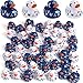 Jerify 12 Pcs 2 Inch Cruise Ducks for Hiding Mini Rubber Ducks for Cruise Ships Bath Toys Duckies for Kids Adult Valentines Day Carnival Party Birthday Gifts Blue and White - Image 2
