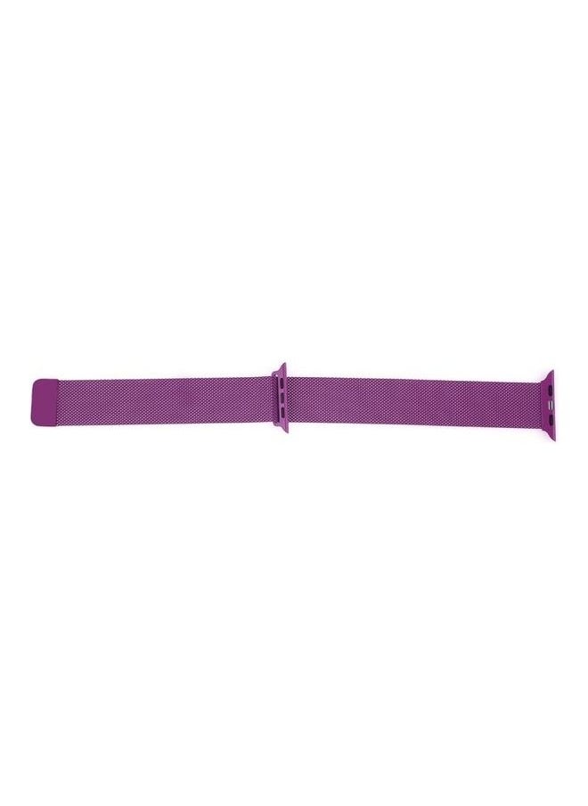 NIBEMINENT - Milanese Loop Magnetic Watchband For Apple Watch Series 7 41mm/6 & Se 5 4 40mm/3 2 1 38mm Purple - Image 1