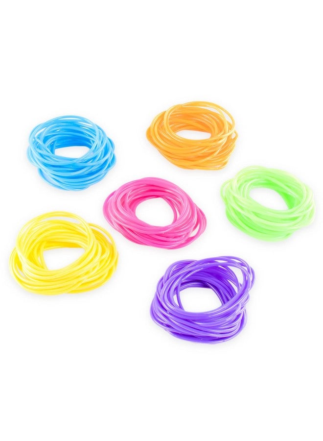 Super Z Outlet 80s Colorful Retro Rock Pop Star Rainbow Diva Disco Jelly Neon Gel Stretchable Bracelets Bands for Theme Events, Colorful Assortment, Assorted Toy Party Favor Prizes (Assorted 144pk) - Image 2