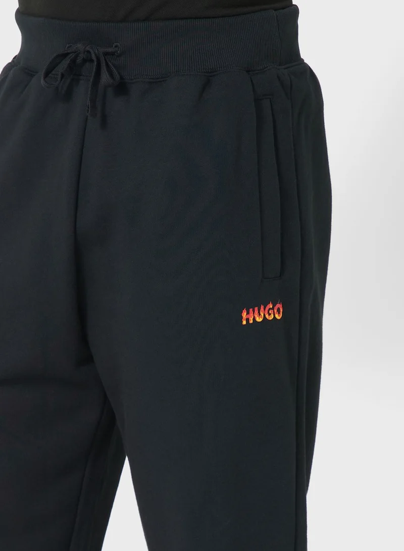 HUGO Logo Drawstring Sweatpants