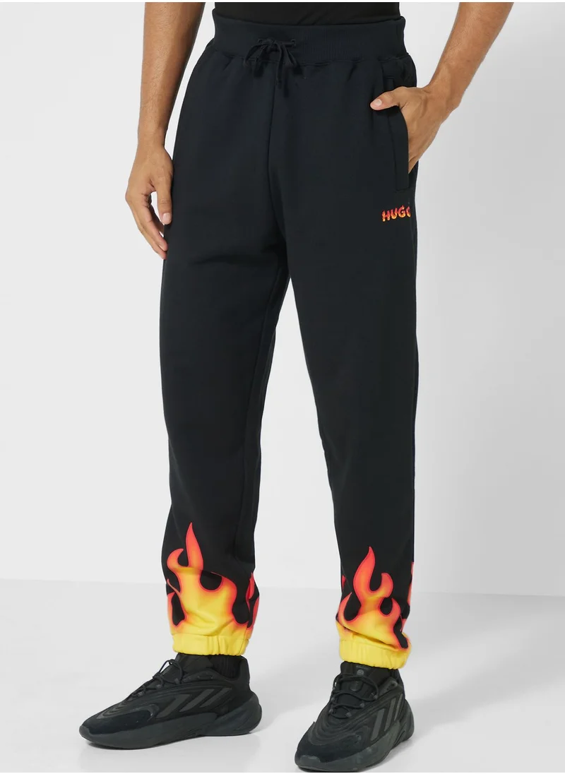 HUGO Logo Drawstring Sweatpants