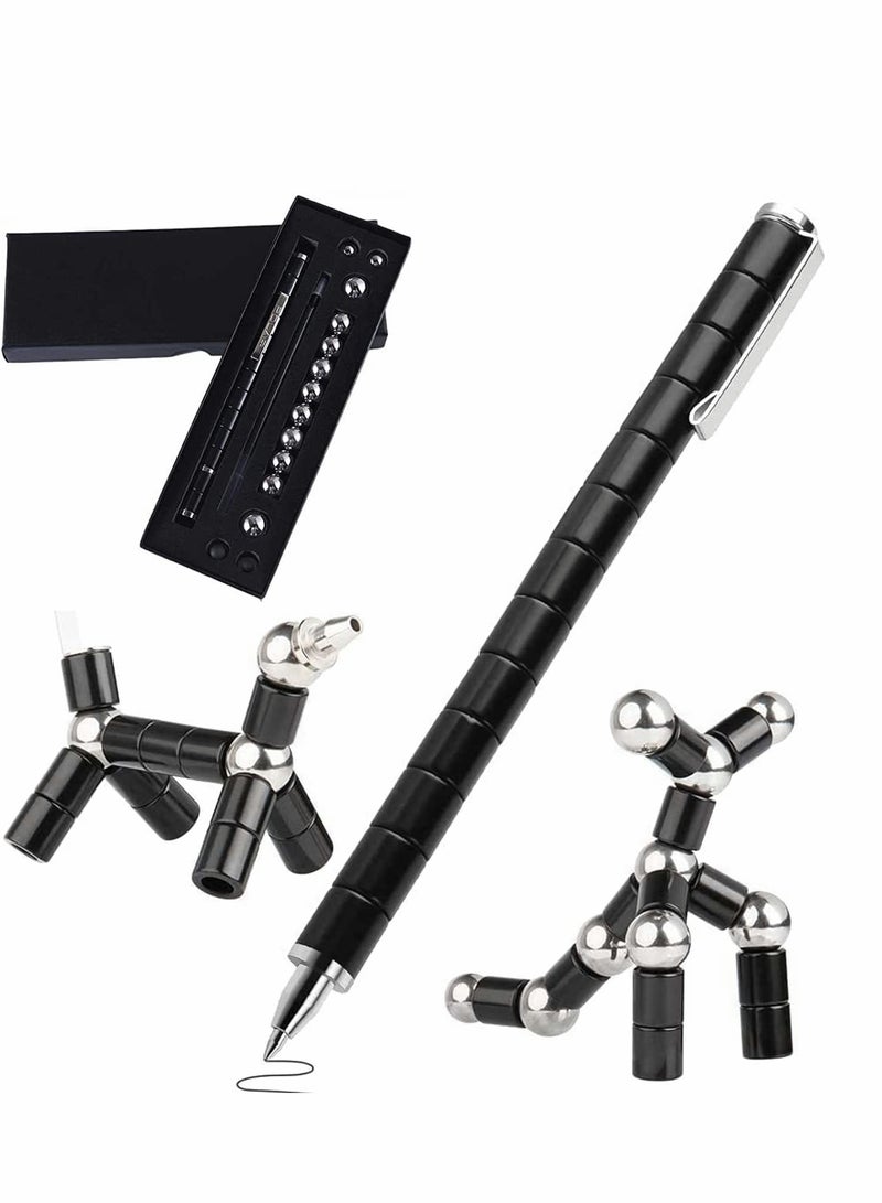Magnetic Fidget Pen for Stress Relief, Multifunctional Metal Ballpoint Pen, Creative Writing Tool with Magnetic Features - Image 1