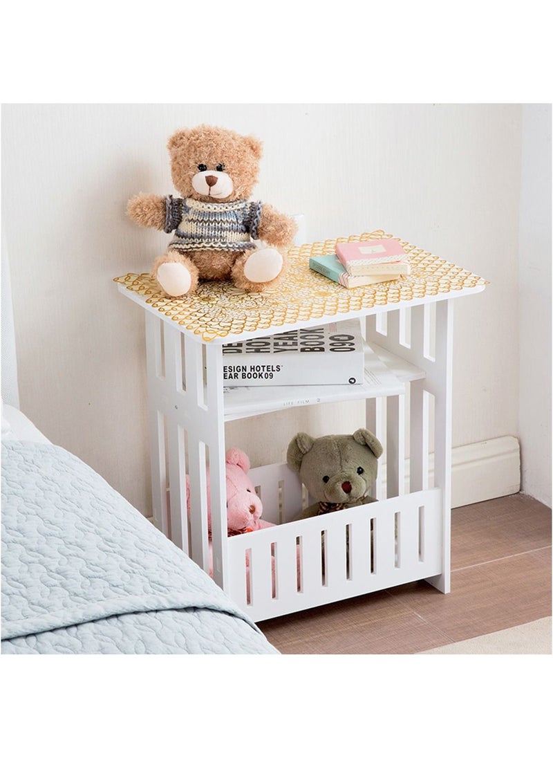 Generic FFD Versatile Bedside Table & Sofa Side Storage Organizer - Mini Locker Nightstand with Book Shelf for Bedroom & Living Room - Stylish End Table & Cabinet  - Image 2
