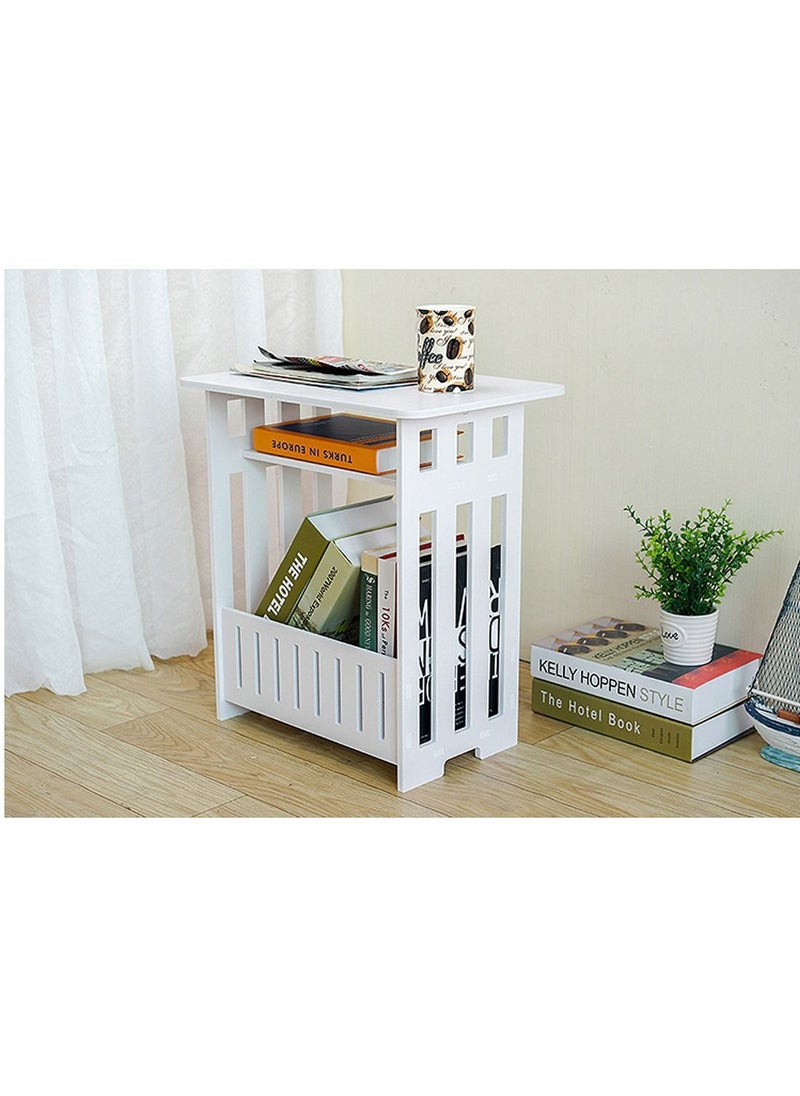 Generic FFD Versatile Bedside Table & Sofa Side Storage Organizer - Mini Locker Nightstand with Book Shelf for Bedroom & Living Room - Stylish End Table & Cabinet  - Image 3