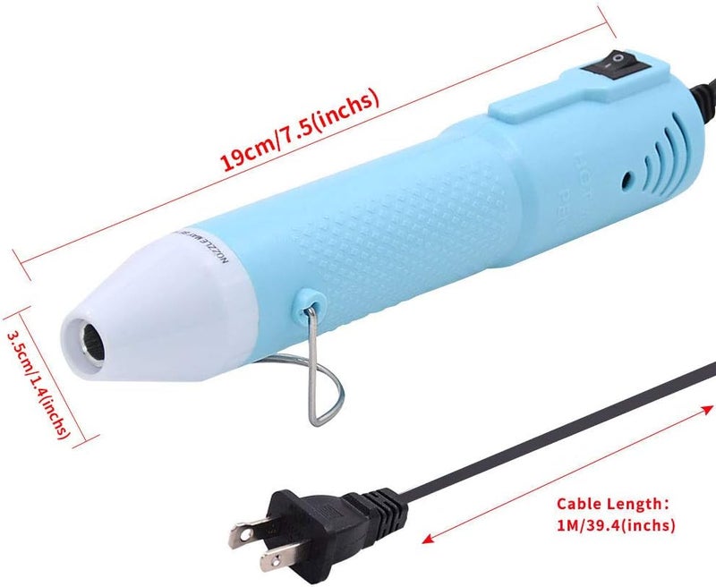 MOFA Heat gun,Mini Hot Air Gun Tools Shrink Pen with Stand For DIY Embossing And Drying Paint Multi-Purpose Electric Heating Nozzle 150W 110V (Blue) - Image 2