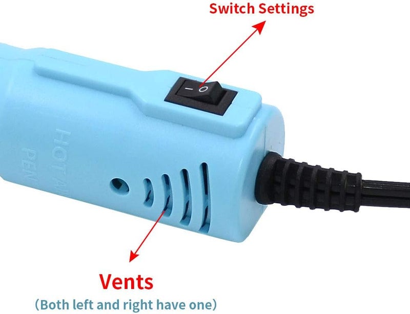 MOFA Heat gun,Mini Hot Air Gun Tools Shrink Pen with Stand For DIY Embossing And Drying Paint Multi-Purpose Electric Heating Nozzle 150W 110V (Blue) - Image 4