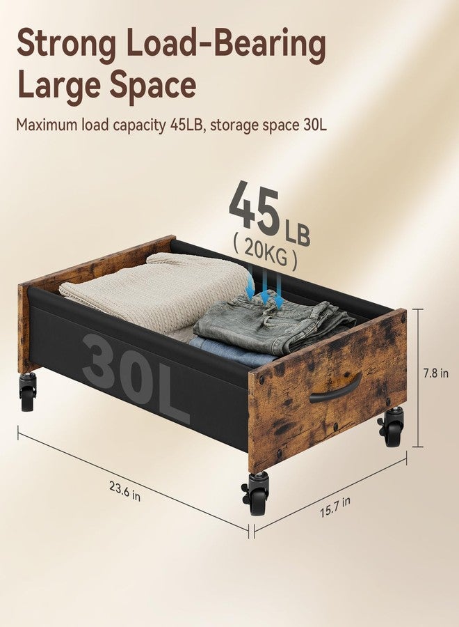 FOUCSSOMEI Under Bed Storage with Wheels, Under Bed Storage Drawers on Wheels, Metal Frame Under Bed Shoe Storage, Space-Saving for Bedroom Closet Organization - Image 5