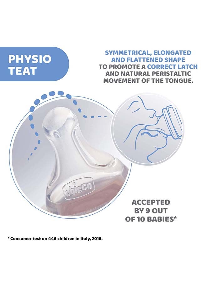 Chicco Physio Teat Anti Colic Medium Flow 2M+ (1PC) - Image 4
