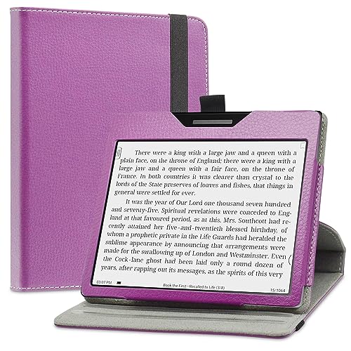 LiuShan 360 Rotation PU Cover - BOOX Page/Onyx Boox Tablet Go Color 7 Purple - Image 1
