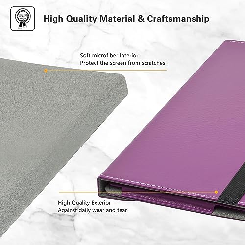 LiuShan 360 Rotation PU Cover - BOOX Page/Onyx Boox Tablet Go Color 7 Purple - Image 5