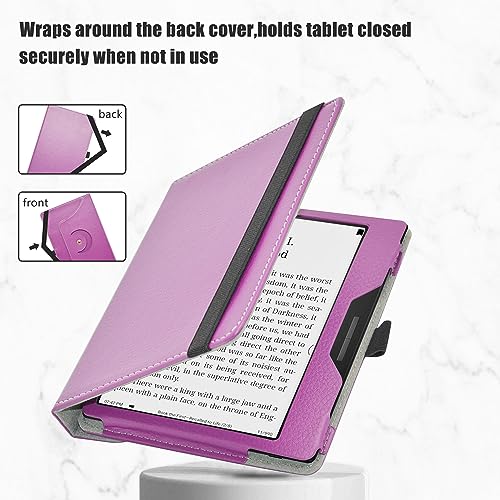LiuShan 360 Rotation PU Cover - BOOX Page/Onyx Boox Tablet Go Color 7 Purple - Image 3