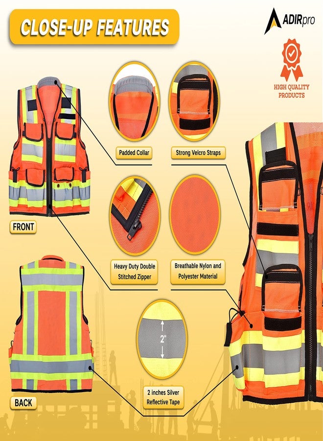 AdirPro Safety Vest Variation, Orange, M - Image 2