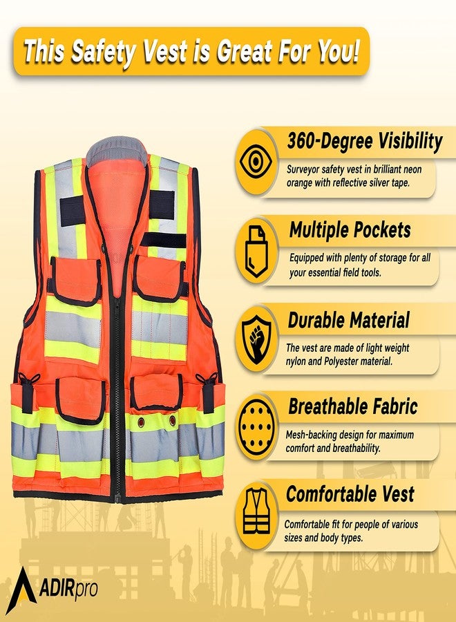 AdirPro Safety Vest Variation, Orange, M - Image 5