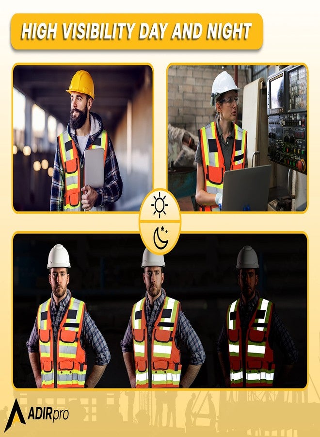 AdirPro Safety Vest Variation, Orange, M - Image 4