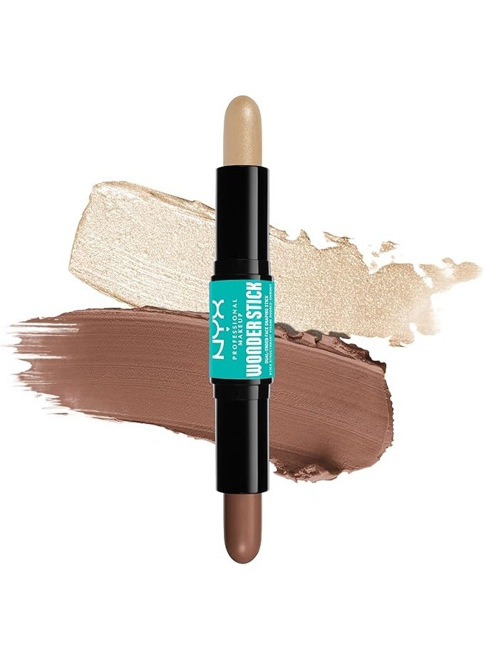 نيكس مكياج المحترفين نيكس بروفيشنال ميكاب ووندر ستيك عصا كونتور مزدوجة لتحديد الوجه تفتيح وهايلايت نحت الوجه تركيبة نباتية يونيفرسال لايت 35.9 جرام - Image 1