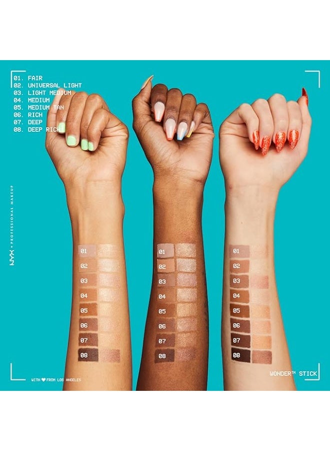 نيكس مكياج المحترفين نيكس بروفيشنال ميكاب ووندر ستيك عصا كونتور مزدوجة لتحديد الوجه تفتيح وهايلايت نحت الوجه تركيبة نباتية يونيفرسال لايت 35.9 جرام - Image 4