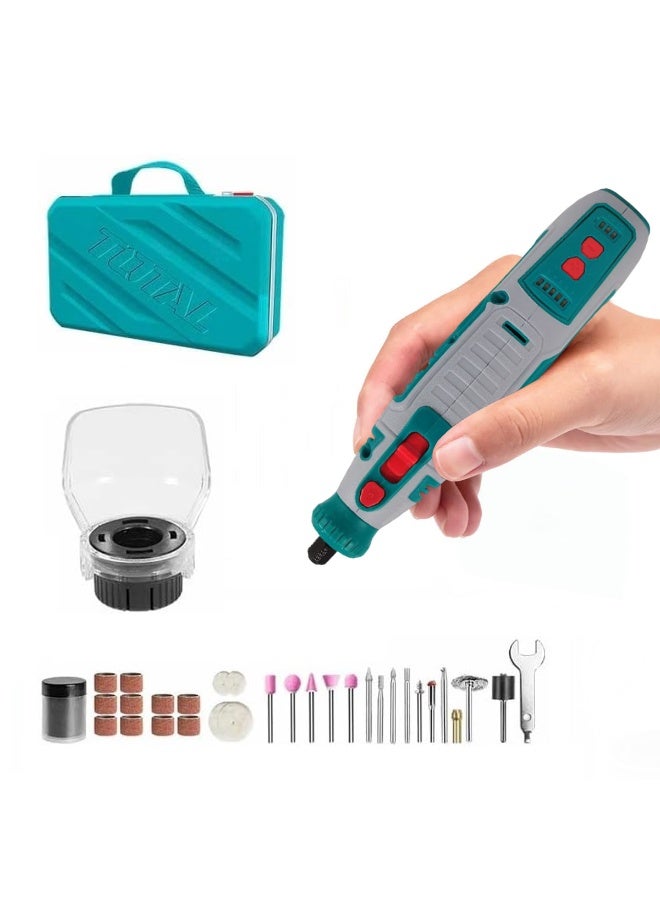 Total 8V Lithium-Ion Cordless Grinder Kit with 67 Accessories, Type-C Charging, Speed Control, Spindle Lock – Multi-Functional Grinding & Polishing Tool for DIY & Professional Use - - Image 3