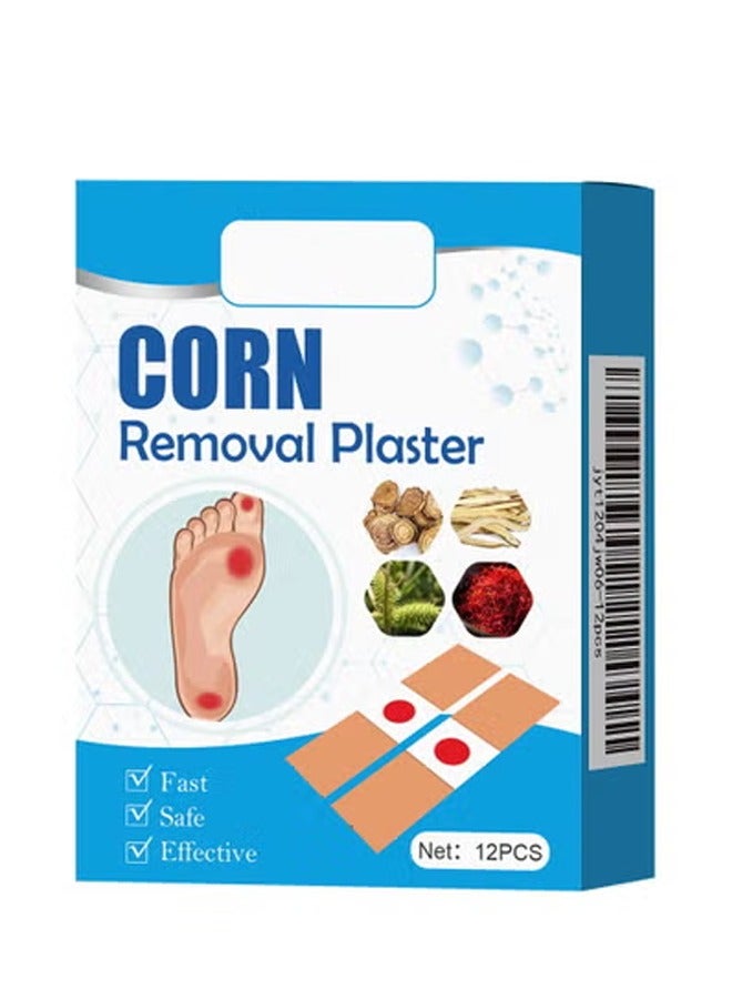 Generic Self-Adhesive Corn Removers for Feet, 12PCS Corn Remover Breathable Callus Cushions Plants Composed Corn Pads Foot Care Callus Feet Remover Patch  - Image 1