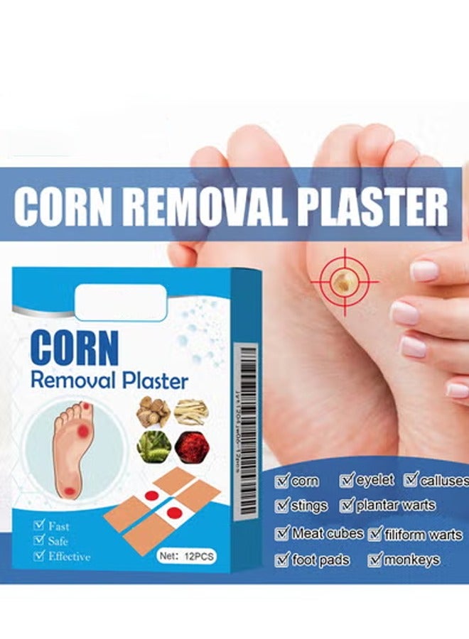 Generic Self-Adhesive Corn Removers for Feet, 12PCS Corn Remover Breathable Callus Cushions Plants Composed Corn Pads Foot Care Callus Feet Remover Patch  - Image 2