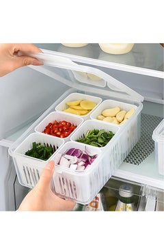 Food Storage Box with Lid and 6 Compartments Refrigerator Food Storage Container with Strainer for Fruit Vegetable - pzsku/Z377127C334E9F65B1E65Z/45/_/1722506452/e2136a0f-980b-42ce-a08c-61fec246bbd2