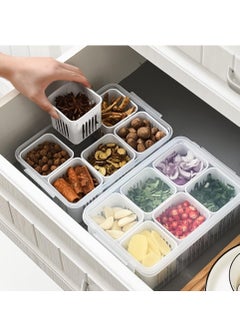 Food Storage Box with Lid and 6 Compartments Refrigerator Food Storage Container with Strainer for Fruit Vegetable - pzsku/Z377127C334E9F65B1E65Z/45/_/1722506625/3738cbb1-c1f1-41f3-b14a-468cc714128c