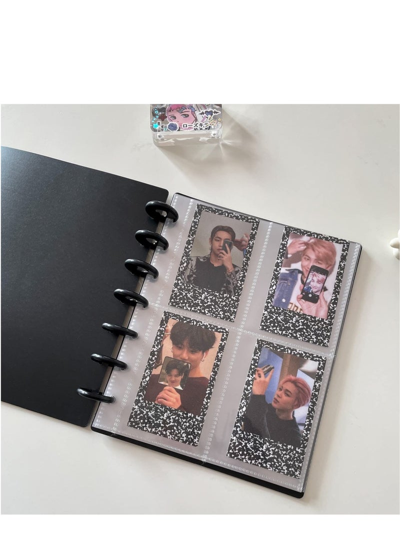 Zikra Photocard Binder 3 Inch Photocard Holder Book Sleeves with 30Pcs Inner Pages Idol Album Business Cards Collect 6 Ring Photo Protectors hold 240 Cards - Image 3