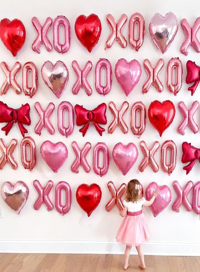 Vibzox Pink Red Heart Balloons, 18 Inch Light Heart Foil Shape Balloon, 12PCS Pearl Red Pink Helium Foil Love Balloon for Birthday Bridal Shower Engagement Wedding Valentine Party Decorations - Image 5