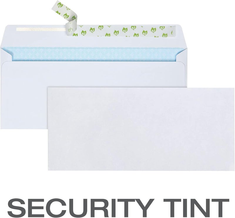 Quality Park #10 Security Envelopes, No Window, Redi-Strip Self Seal Envelopes, 24-lb White Wove, 4-1/8" x 9-1/2", 100 per Box (QUA69117) - Image 4