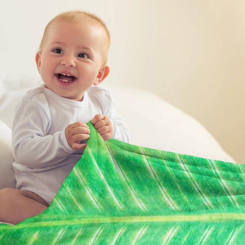 cheekyglo Cute Large Green Leaf Plush Blanket, Large Leaf Blanket, Leaf Vein Shape Blanket Flannel Blanket, Funny Birthday Gift Blanket Leaf Blanket for Couch,Sofa,Travel,Bedroom,Living Room (C: 80*100cm) - Image 3