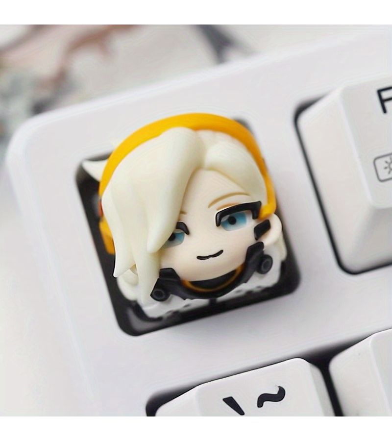 Runesong Princess Shrine Maiden E Sports Theme Red Keycap Set For Mechanical Keyboard Girl Virtual DJ - Image 3