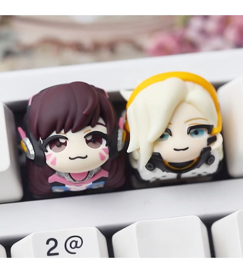 Runesong Princess Shrine Maiden E Sports Theme Red Keycap Set For Mechanical Keyboard Girl Virtual DJ - Image 2