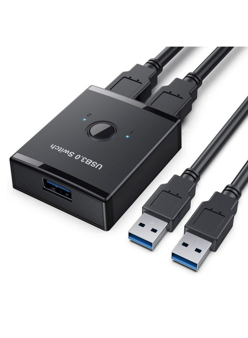 Joyelink Joyelink Splitter, Bi-directional USB 3.0 Switch Selector for Keyboard, Mouse, Scanner and Printer (2 to 1 PC Share or 1 to 2 Hub, Printer Share Splitter)  - Image 1