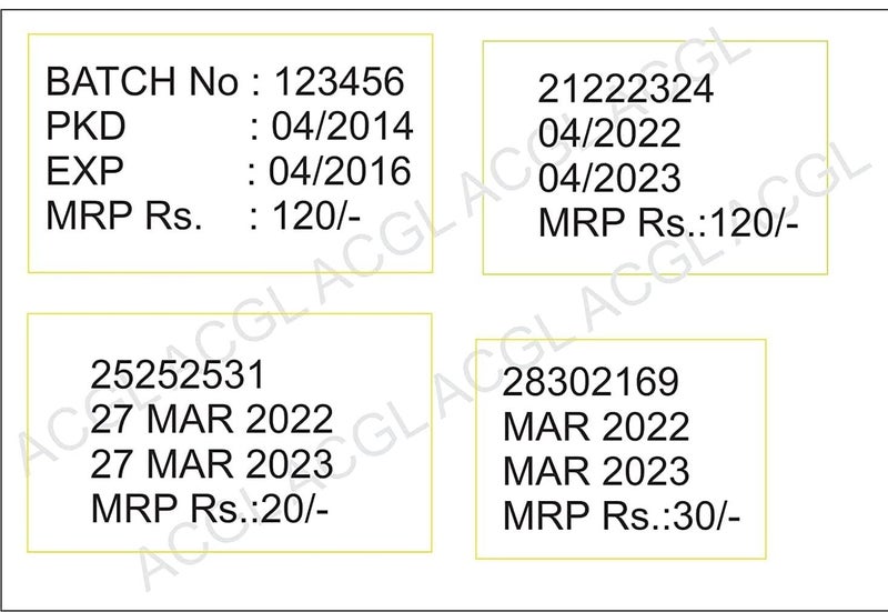 ACGL ASPL Original Hand Batch Coding and Date Printing Machine on Plastic Pouch Bag and Label A@ (6MM) - Image 4