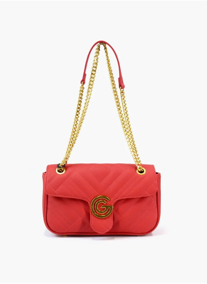 غابرييلا غوتشي Gabriella Gucci Textured Crossbody Bag with Button Closure