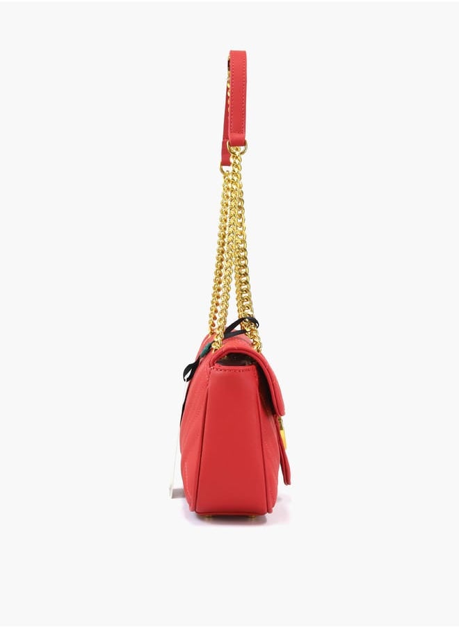 Gabriella Gucci Textured Crossbody Bag with Button Closure
