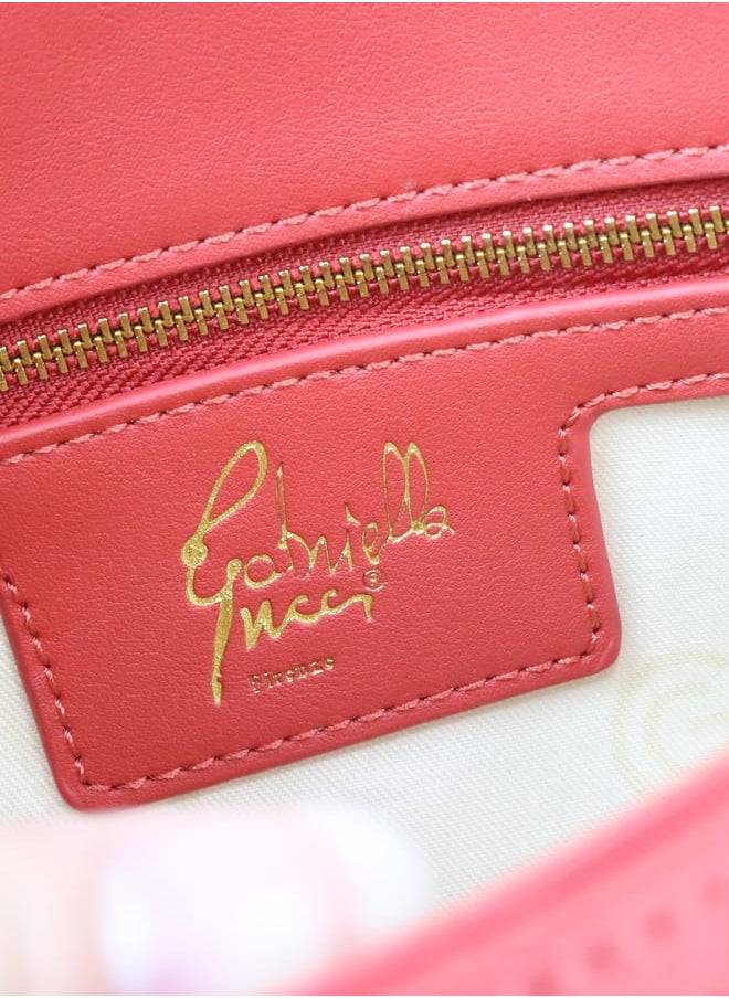 Gabriella Gucci Textured Crossbody Bag with Button Closure