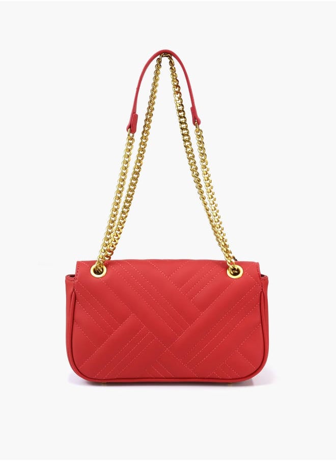 Gabriella Gucci Textured Crossbody Bag with Button Closure