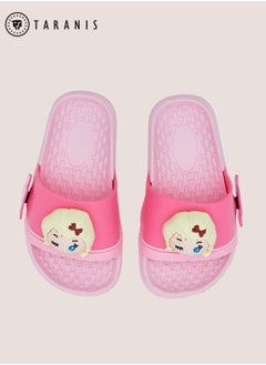 Taranis Kids Girls  Shower Cartoon Slippers,Anti-slip Flat Slippers,Quick Drying Lightweight Open Toe Shoes,Breathable Slide Slippers For Bathroom Beach Pool Travel,Indoor Outdoor Slipper  - Image 3