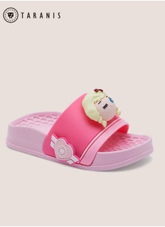 Taranis Kids Girls  Shower Cartoon Slippers,Anti-slip Flat Slippers,Quick Drying Lightweight Open Toe Shoes,Breathable Slide Slippers For Bathroom Beach Pool Travel,Indoor Outdoor Slipper  - Image 4
