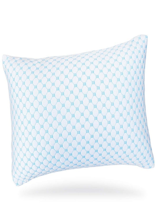 Clara Clark Cooling Pillows for Sleeping - Memory Foam Pillows - Luxury Gel Pillow with Reversible Cover Cool to Velvety - Breathable Bed Pillows for Side Sleepers - Queen - 18 x 26 - Image 2