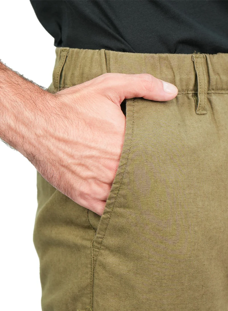 GIORDANO  Men's Slim Taper Linen Cotton Khakis for Men | Best Price UAE