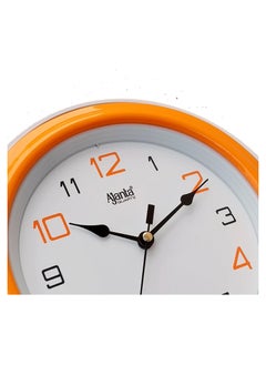 Ajanta Ajanta Plastic Abstract Round Motion Analog Clock 205 X 205 X 35 mm Orange  - Image 3