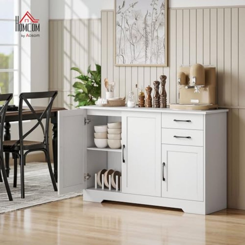Sideboard with Soft-Close Doors, Modern Storage Cabinet, Kitchen Cupboard with 2 Drawers, Adjustable Shelf and 3 Doors for Dining Room, Living Room - Image 2
