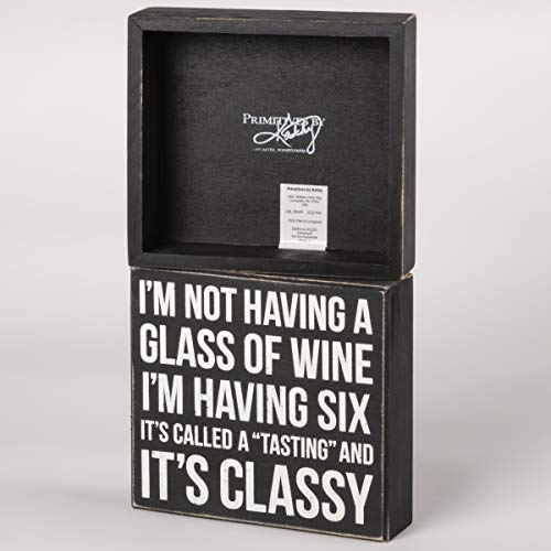 Primitives by Kathy 37153 Classic Box Sign, 7 x 6.5-Inches, Classy - Image 2