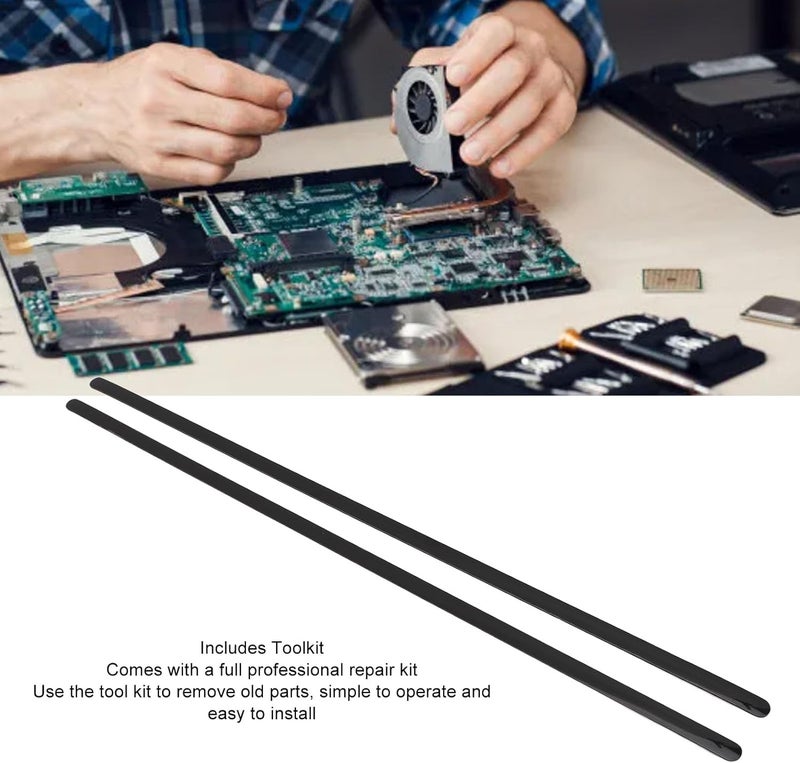 Pilipane Replacement Laptop Rubber Feet Strips Professional Slip Resistance Non Slip Bottom Base Adhesive Pads for Laptop Studio 14.4 Inch Premium Rubber Material with Tool Kit (Black) - Image 4