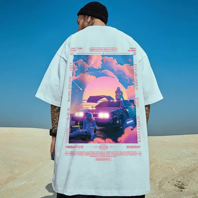 Trendy Brand Short-sleeved Men's European and American Plus Large Size Loose oversize Summer New Arrival Half-sleeved Couple's T-shirt 8XL - Image 2