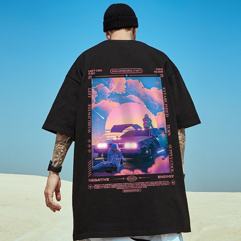 Trendy Brand Short-sleeved Men's European and American Plus Large Size Loose oversize Summer New Arrival Half-sleeved Couple's T-shirt 8XL - Image 1