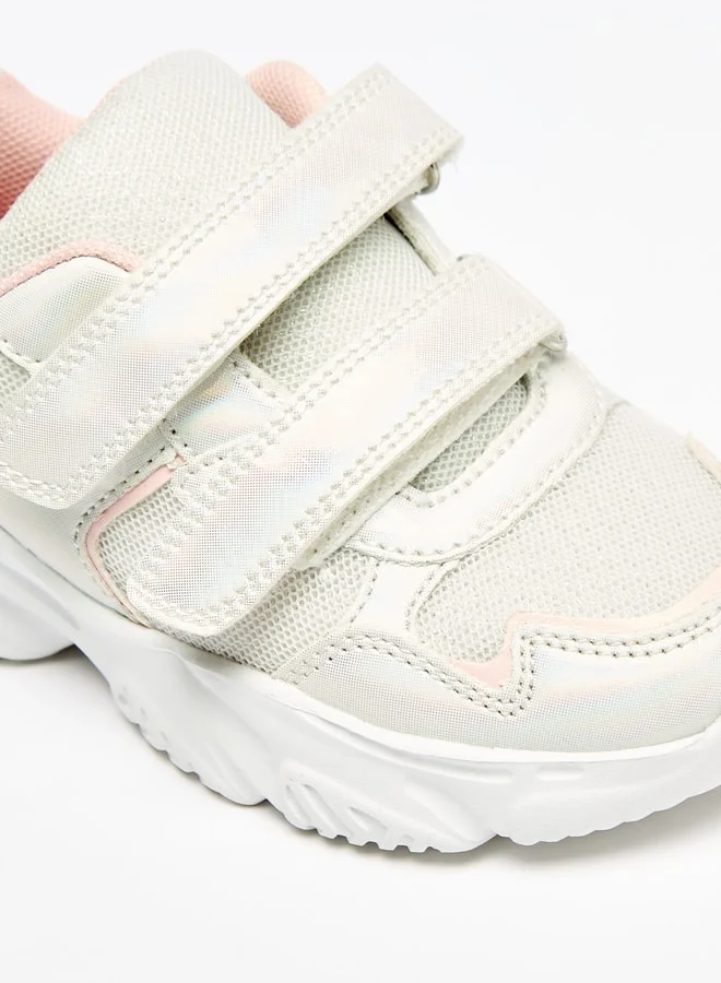 Flora Bella By Shoexpress Girls Textured Shoes with Hook and Loop Closure